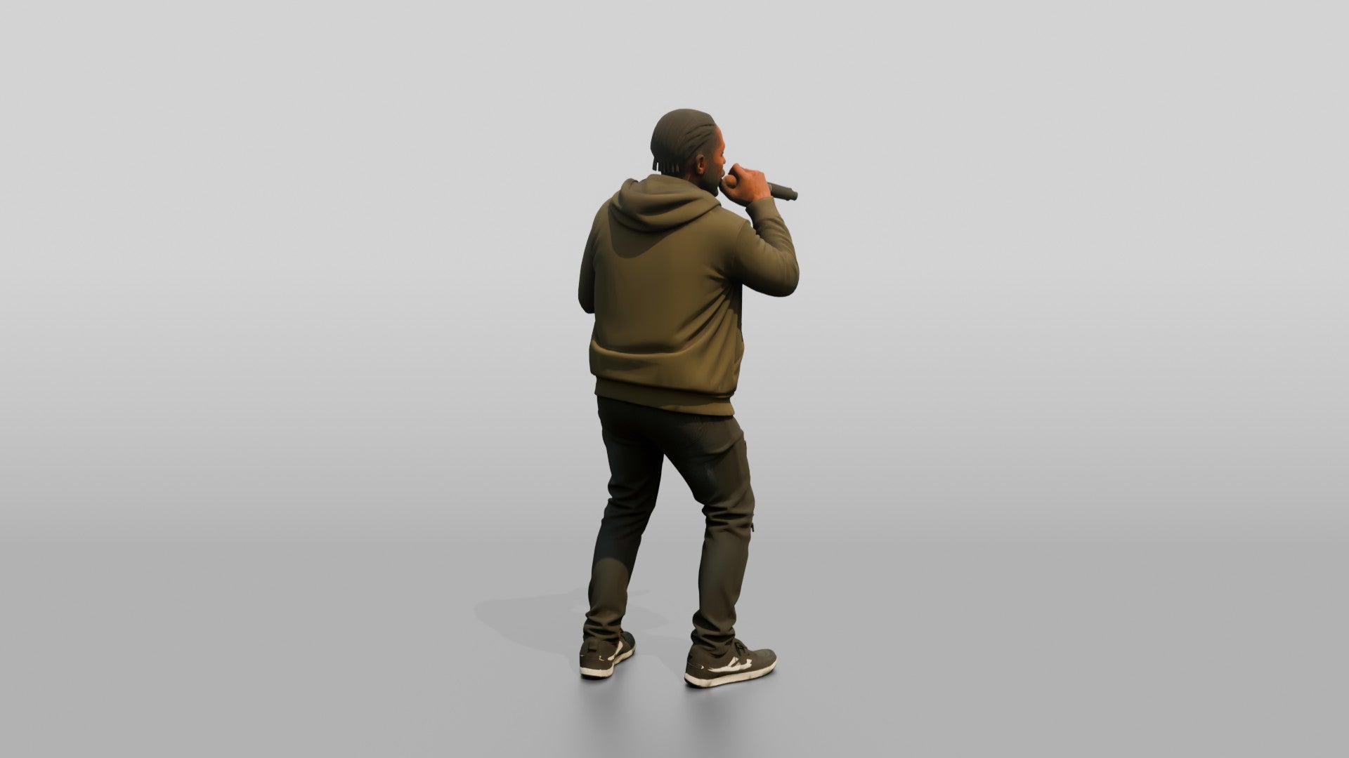 Hip-Hop Beatboxer with Microphone