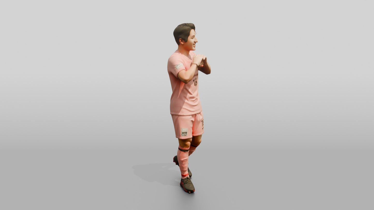 Soccer Player Heart Gesture Celebration