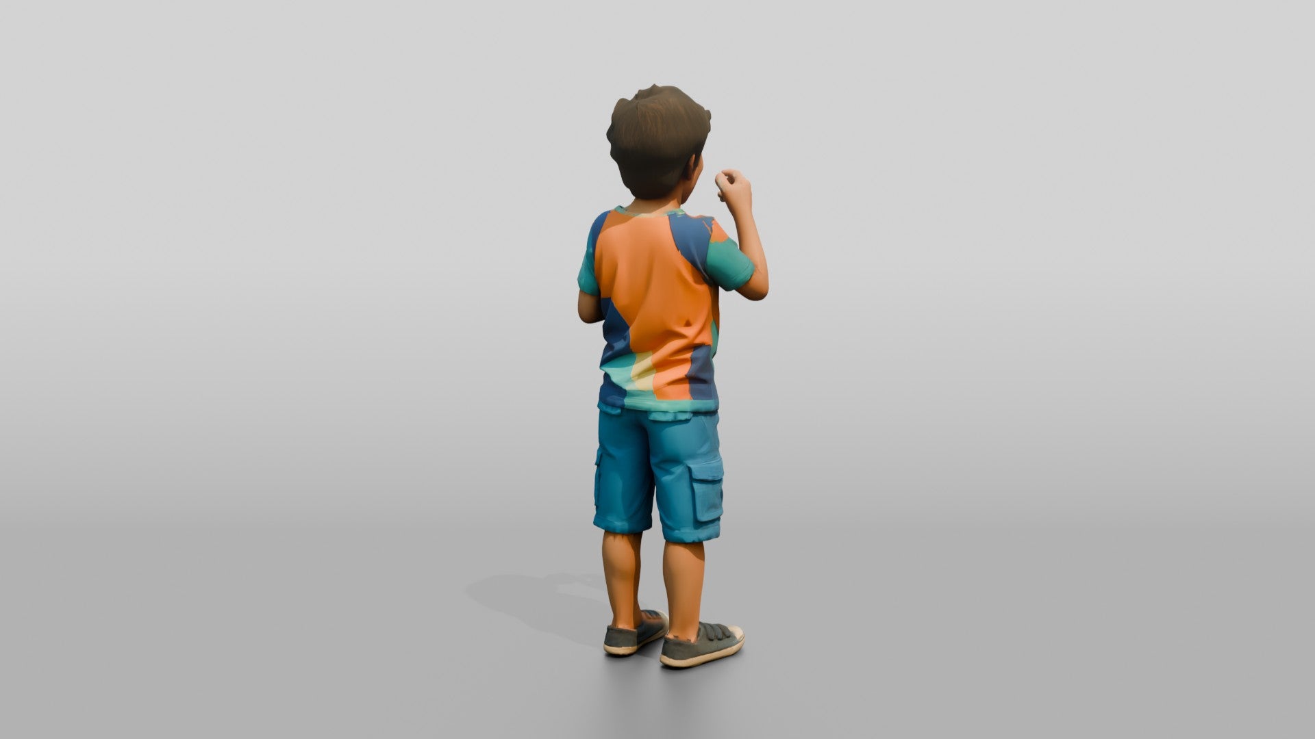 Young Syrian Boy Blowing Bubbles in the Park