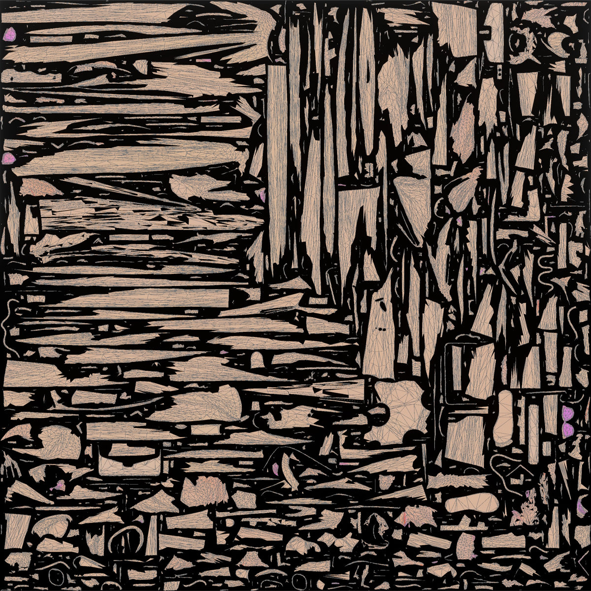 Elderly African Woman in a Patterned Boubou and Sunglasses - UV layout, metallic roughness map