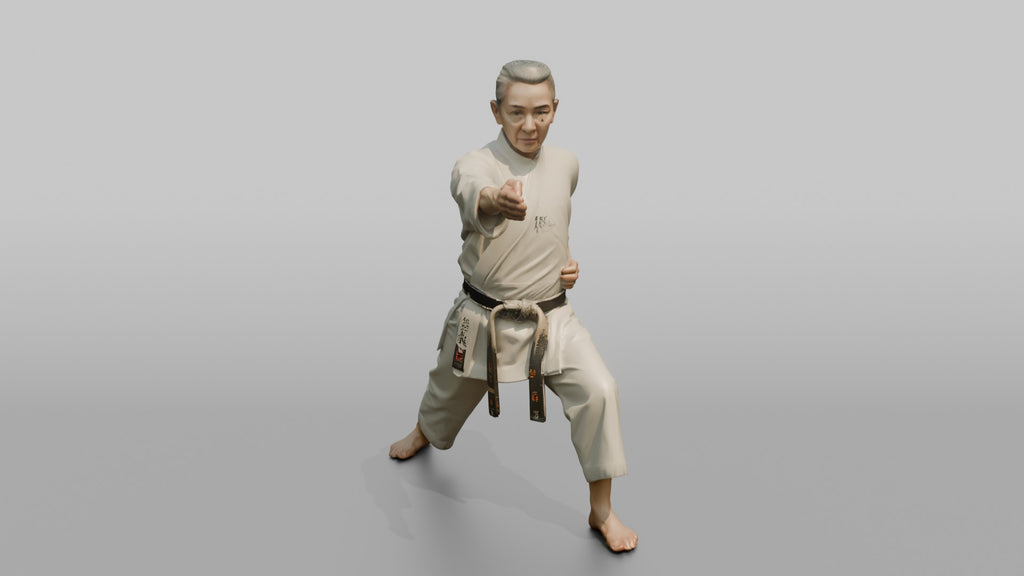 Karate Fighter Precise Spear-hand Strike
