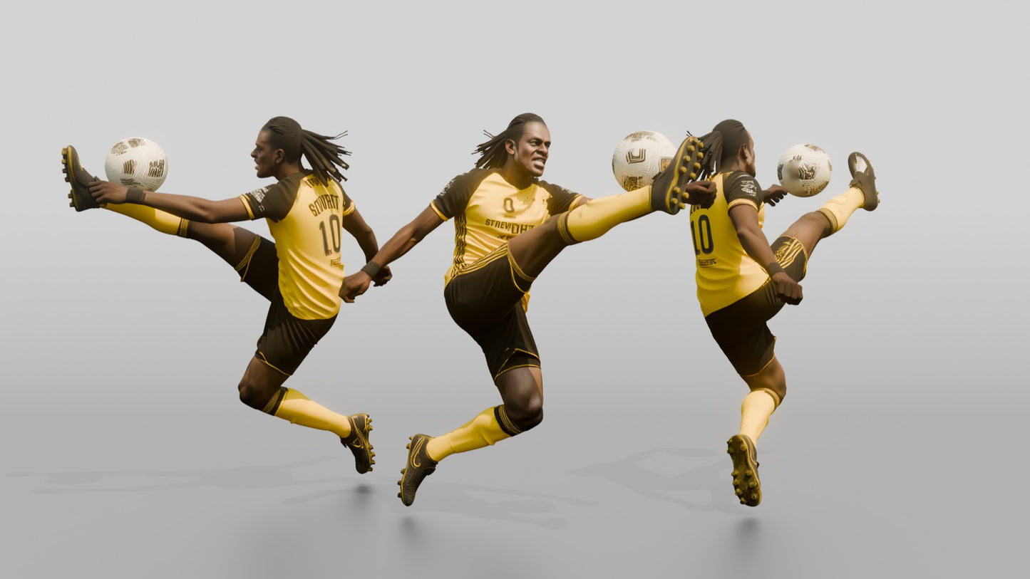 Soccer Player High Interception