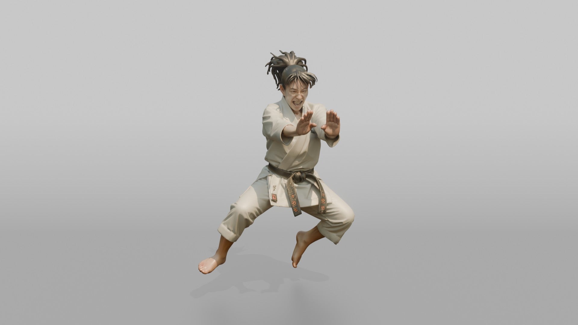 Karate Master Explosive Double-Palm Strike