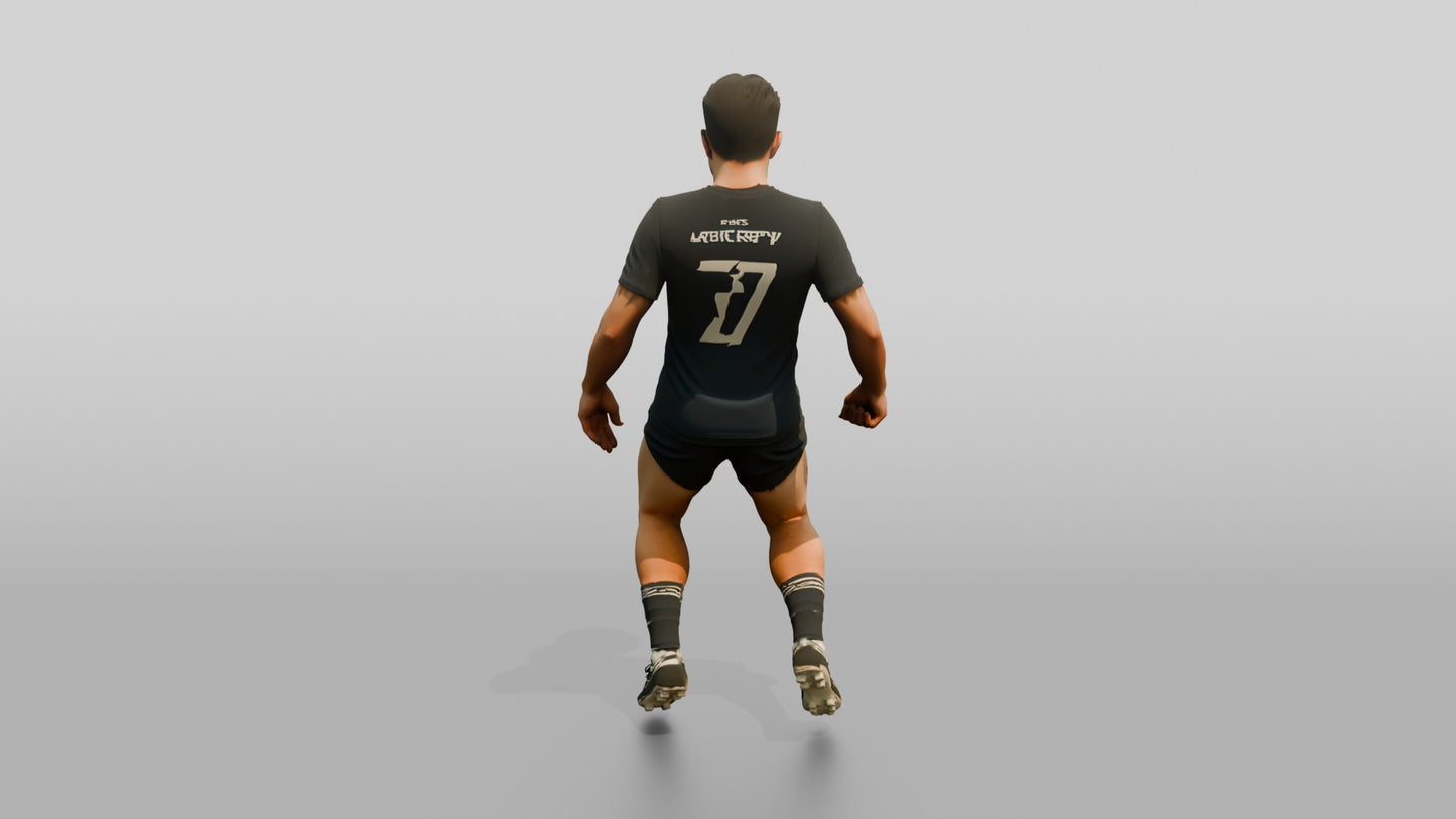 Soccer Player Chest-Stop Control
