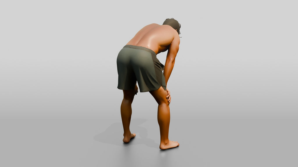 Man Resting After Intense Workout