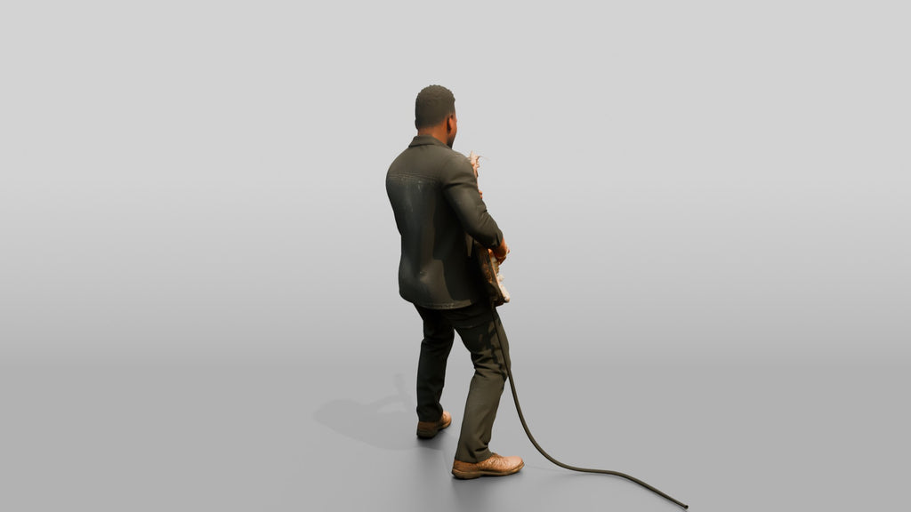 Blues Guitarist Bending an Electric Guitar String