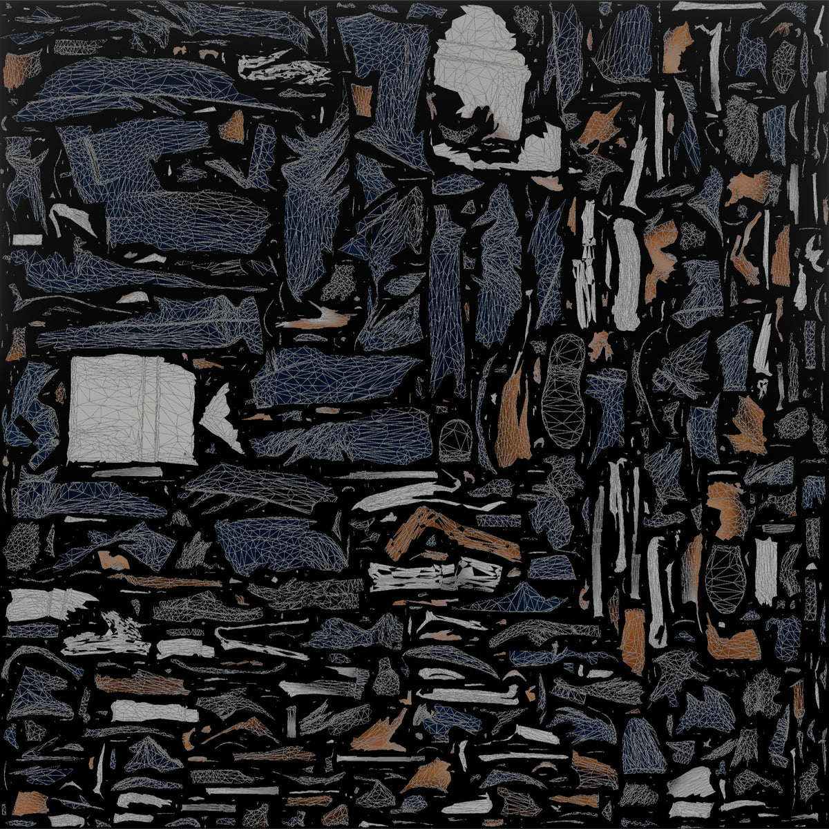 Housekeeping Staff Man Carrying A Stack Of Folded Towels - UV layout, base color map