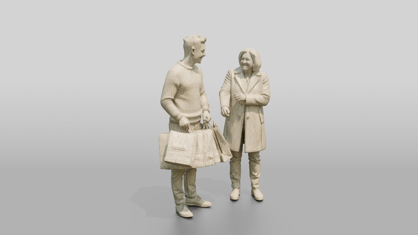 Norwegian Man Helping a Shopper with Bags
