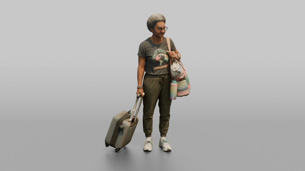 Traveler Holding A Boarding Pass