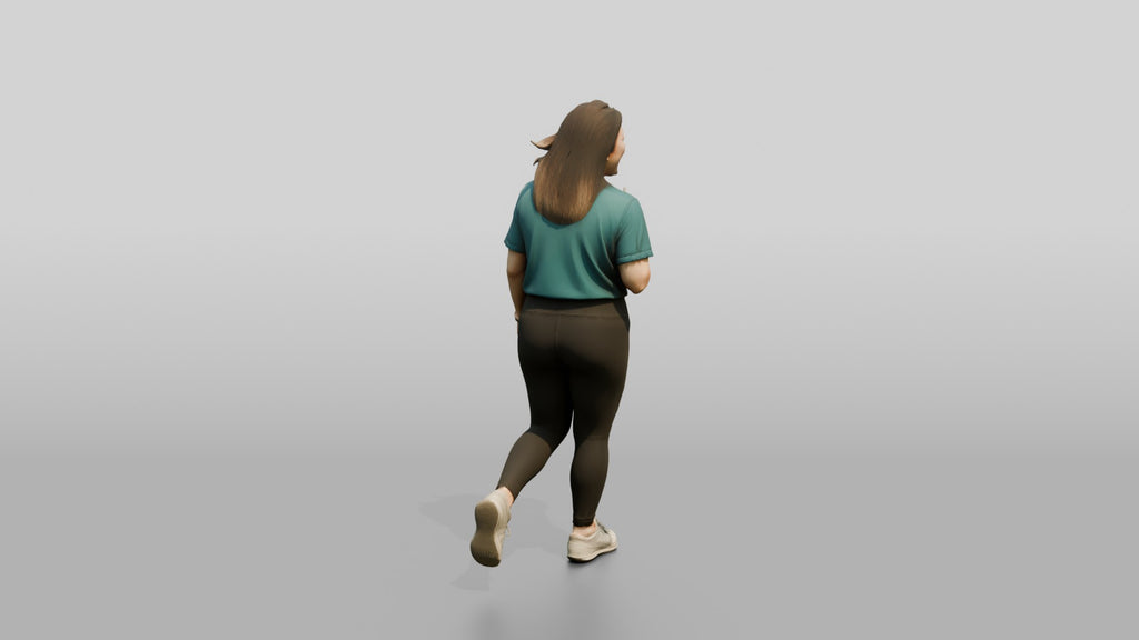 Chinese Woman Walking with Iced Drink