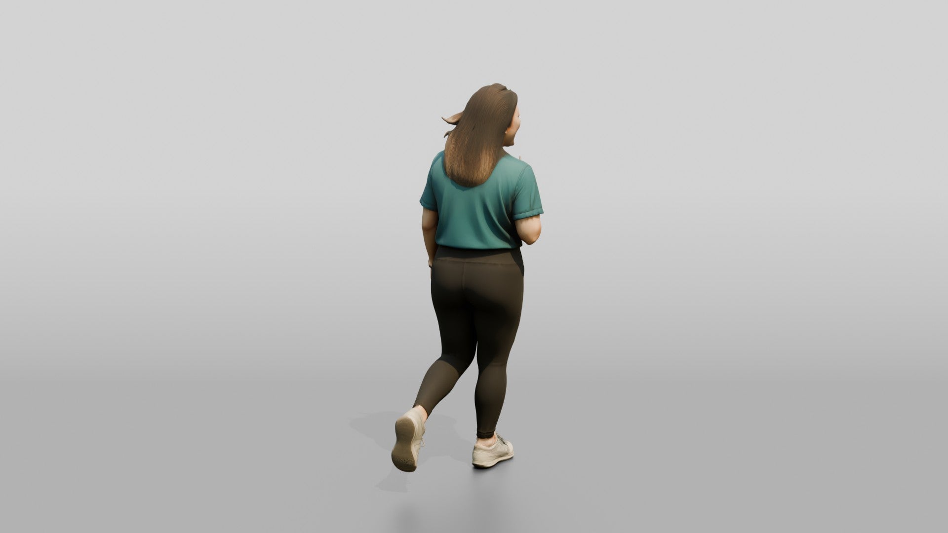 Chinese Woman Walking with Iced Drink