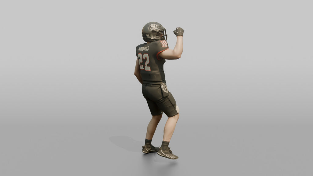 Player Pumping His Fist in Celebration