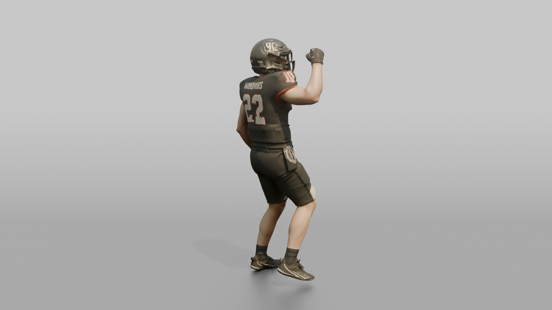 Player Pumping His Fist in Celebration