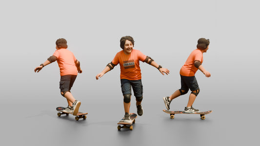 Boy Riding Skateboard