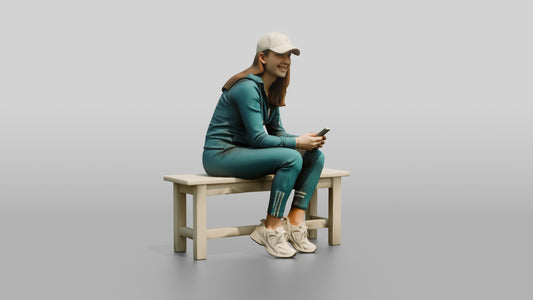 Sporty Athleisure Woman 02 - 3D character model, view 1