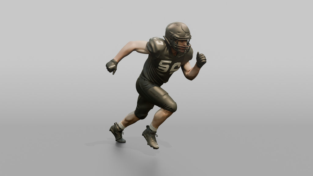 Linebacker Sprinting to Close on a Ball Carrier