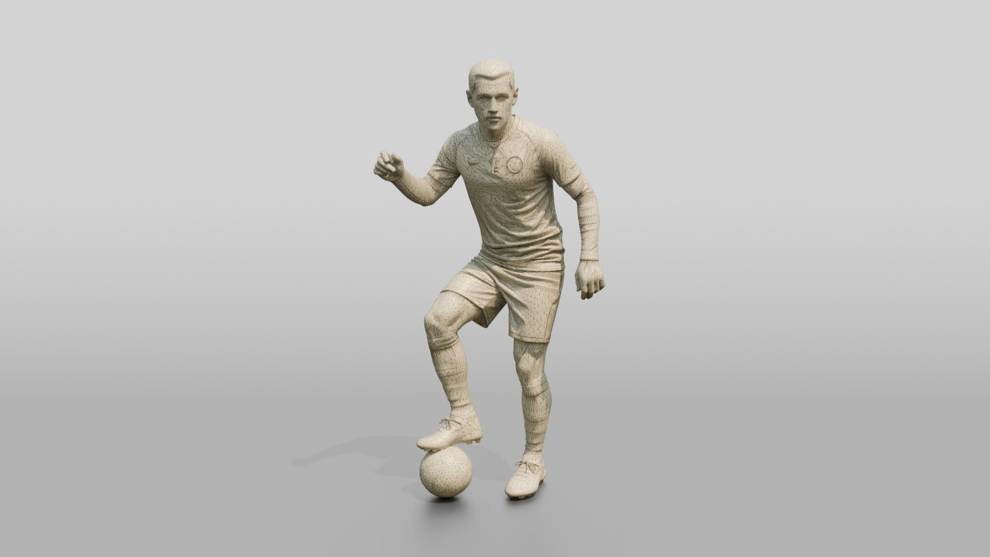 Soccer Player Trapping Ball Under Sole