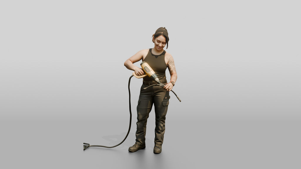Mechanic Holding a Heat Gun