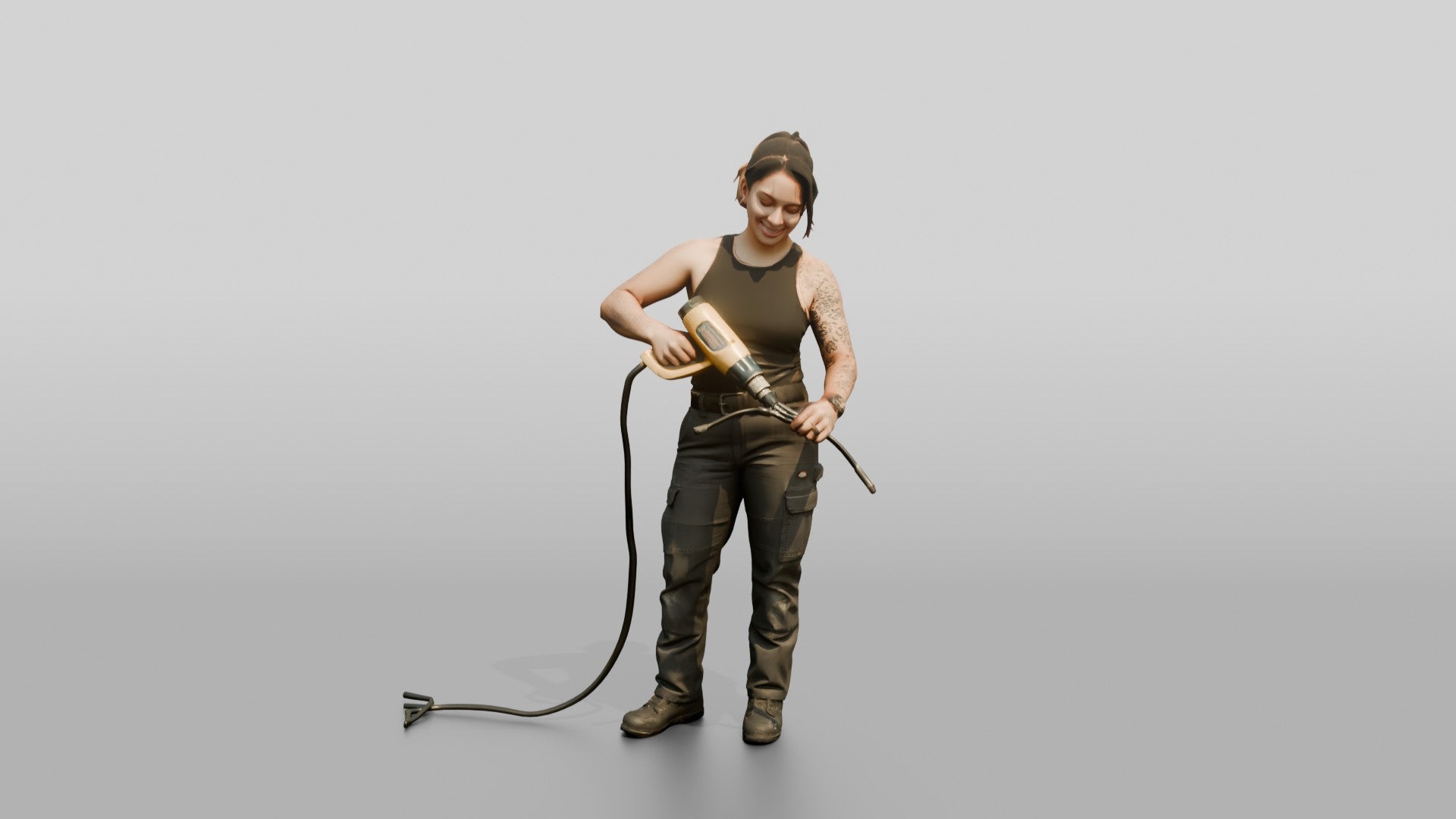 Mechanic Holding a Heat Gun