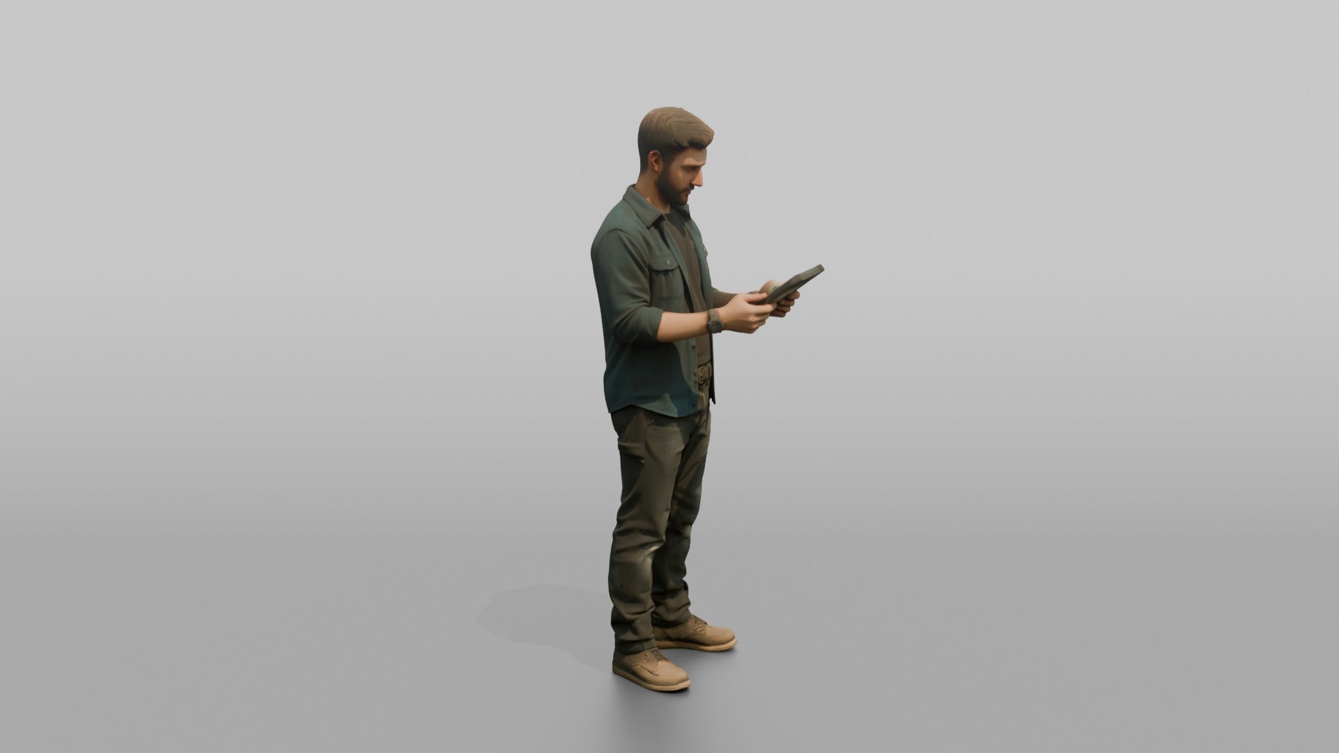 Farmer Holding Digital Tablet To Inspect Crop Health