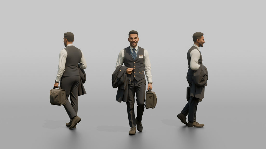 Black Co-Pilot Holding a Flight Bag