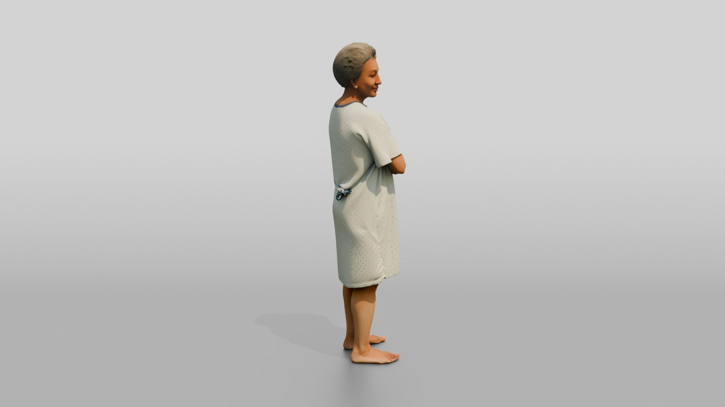 Elderly Woman Patient Smiling with Arms Crossed