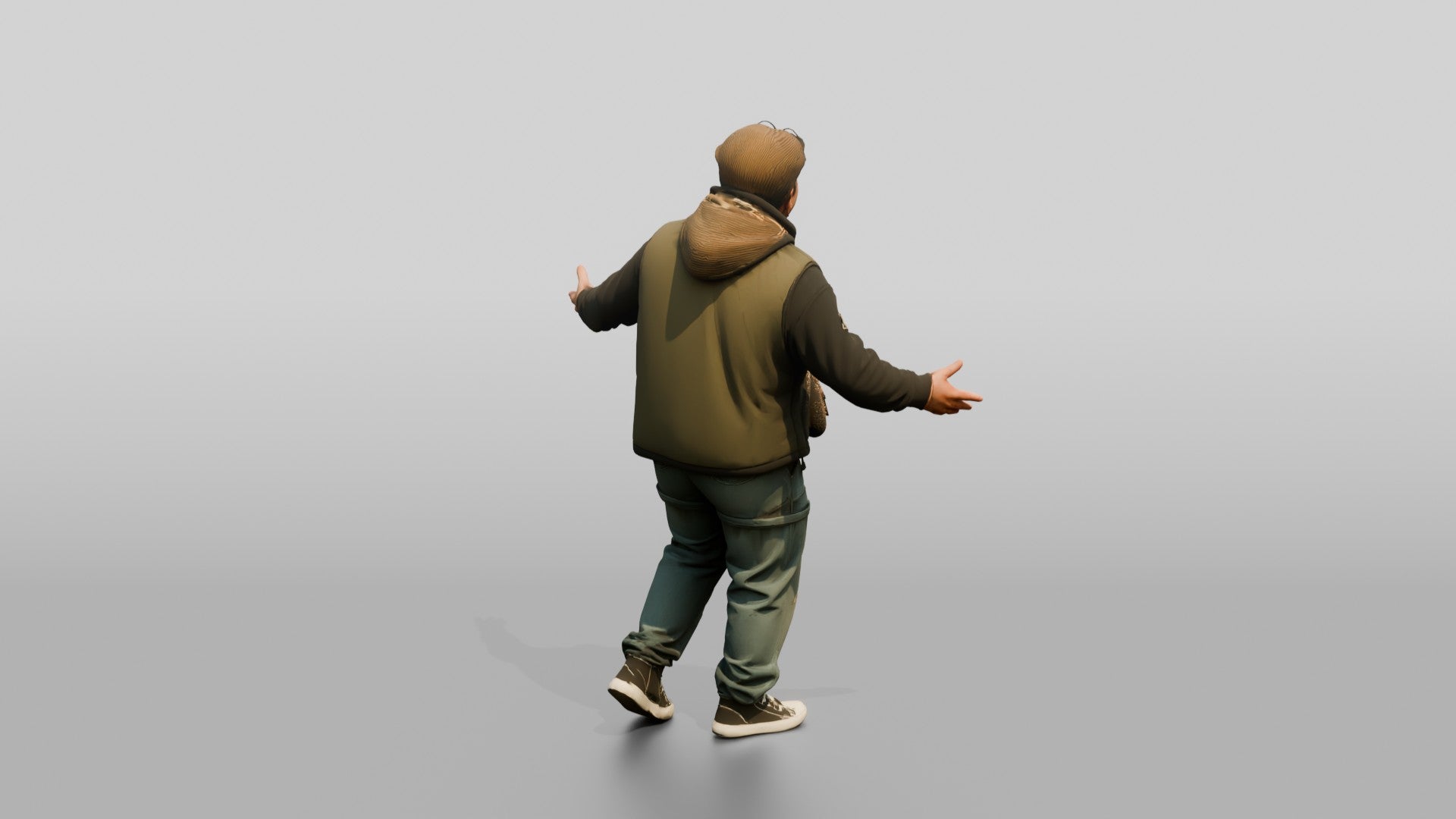 Asian Man in Animated Conversation