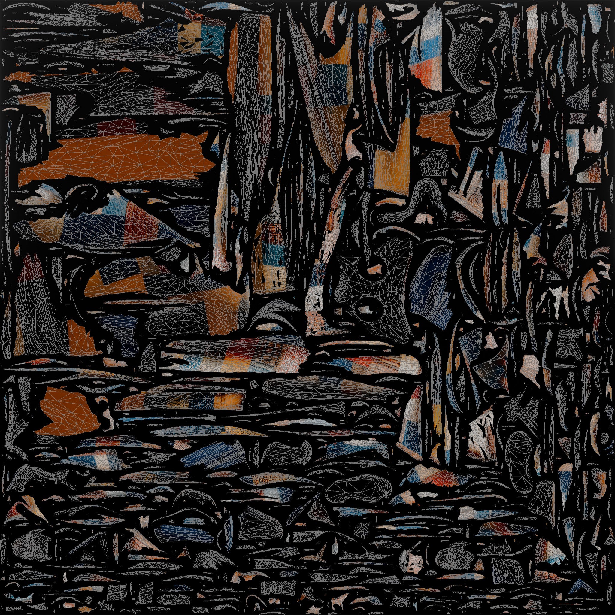 Homeless Woman Draped in a Patchwork Quilt