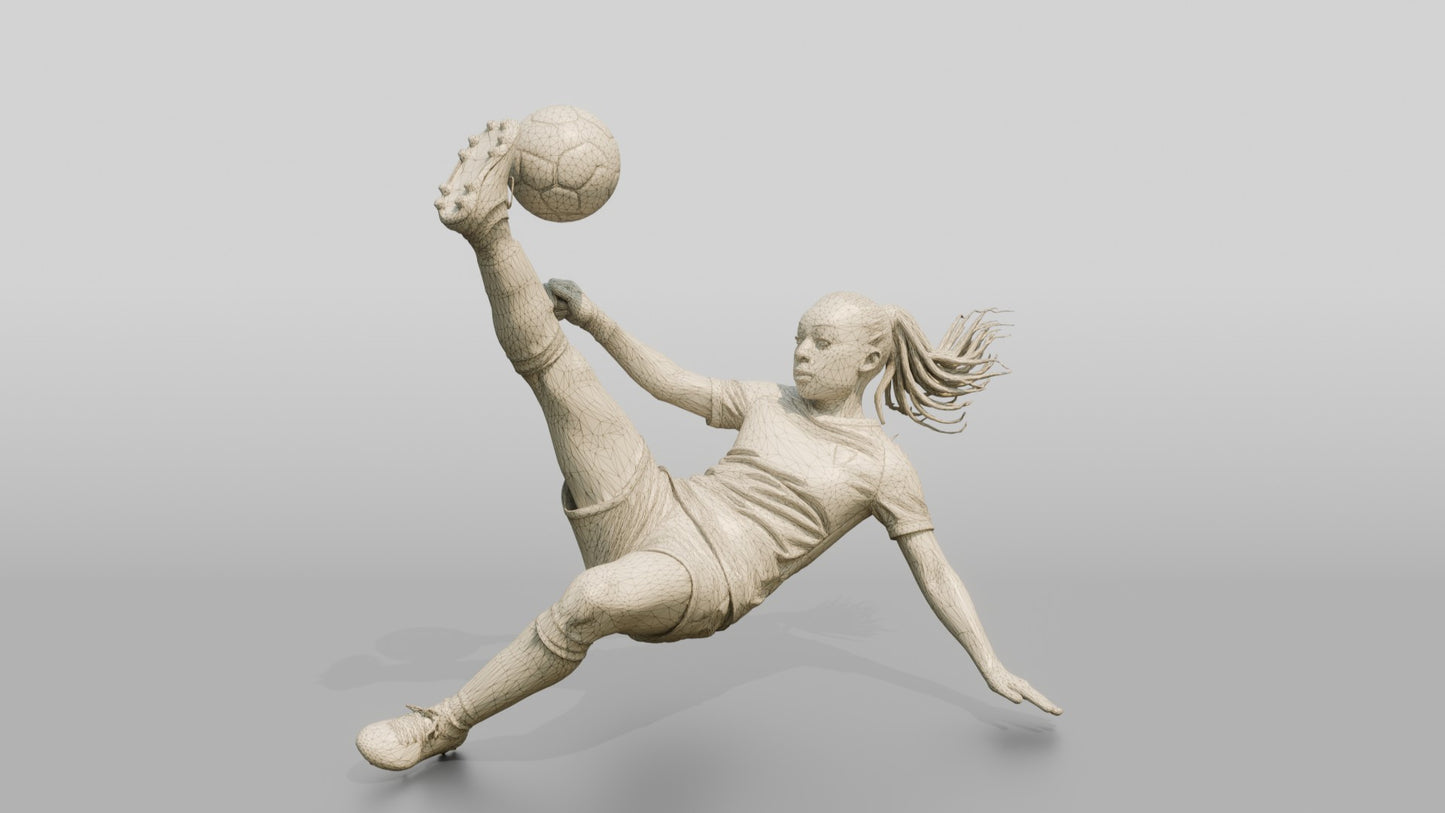 Soccer Player Overhead Bicycle Kick