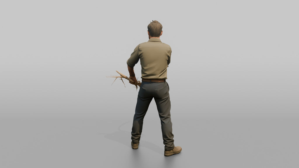 Farmer Slicing Wheat Stalks Hand Sickle