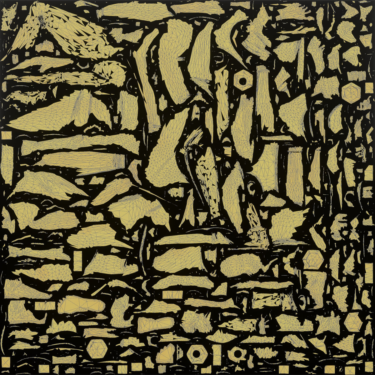 Weightlifter Woman Holding Two Dumbbells At The Sides Mid-lunge - UV layout, metallic roughness map