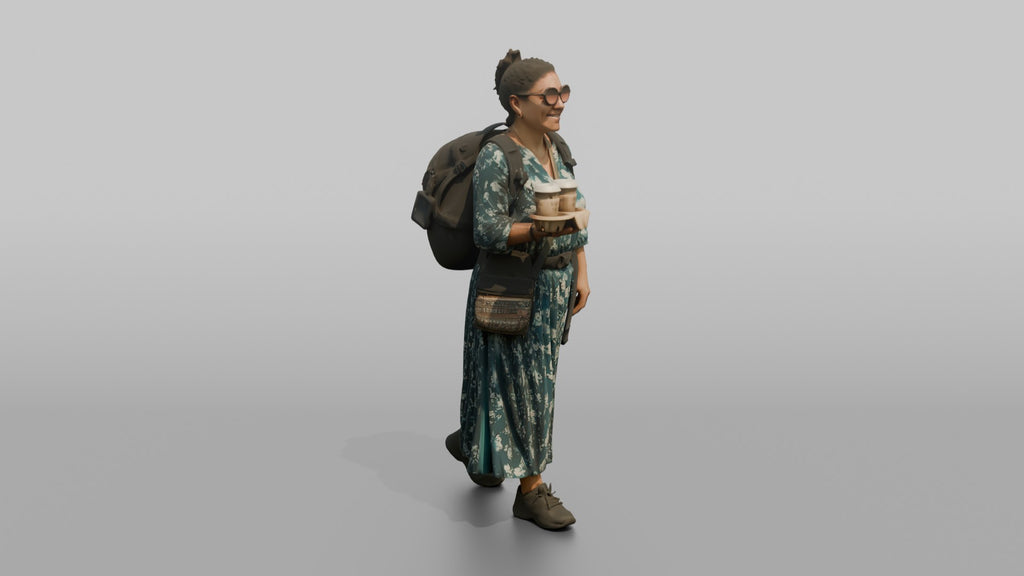 Traveler Adjusting His Neck Pillow