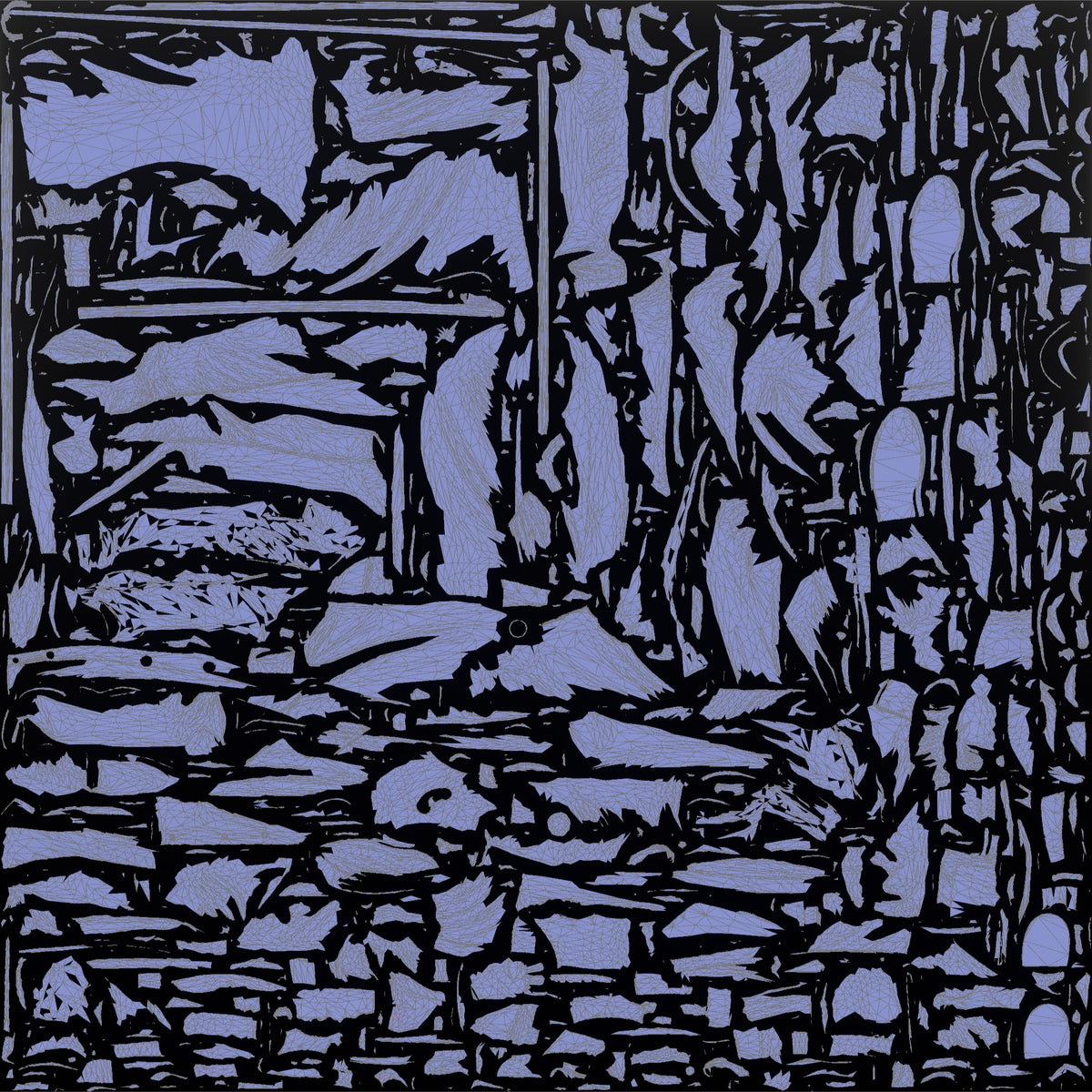 Grandfather Leaning On A Wooden Cane With Both Hands - UV layout, normal map