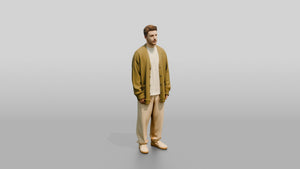 Cozy Oversized Casual Man 14 - 3D character model, view 1