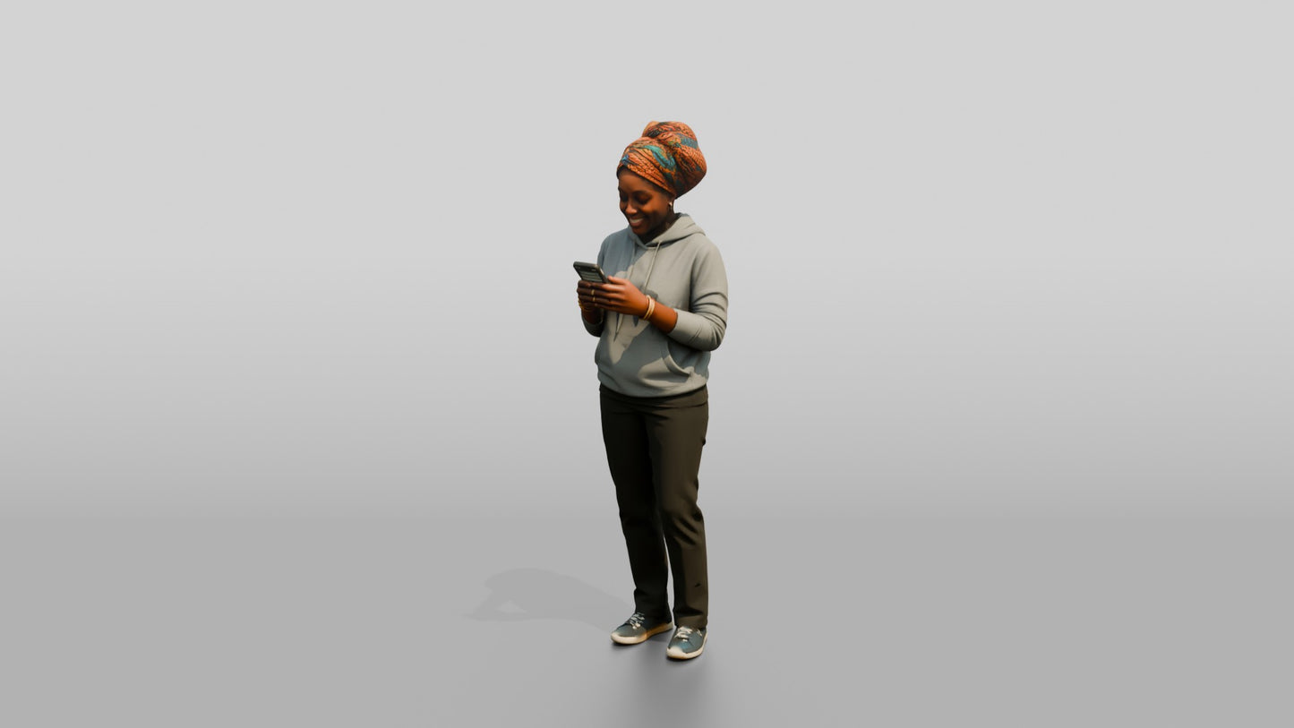 West African Female On The Phone