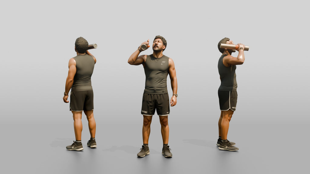 Slender Young Iraqi Man in Athletic Wear