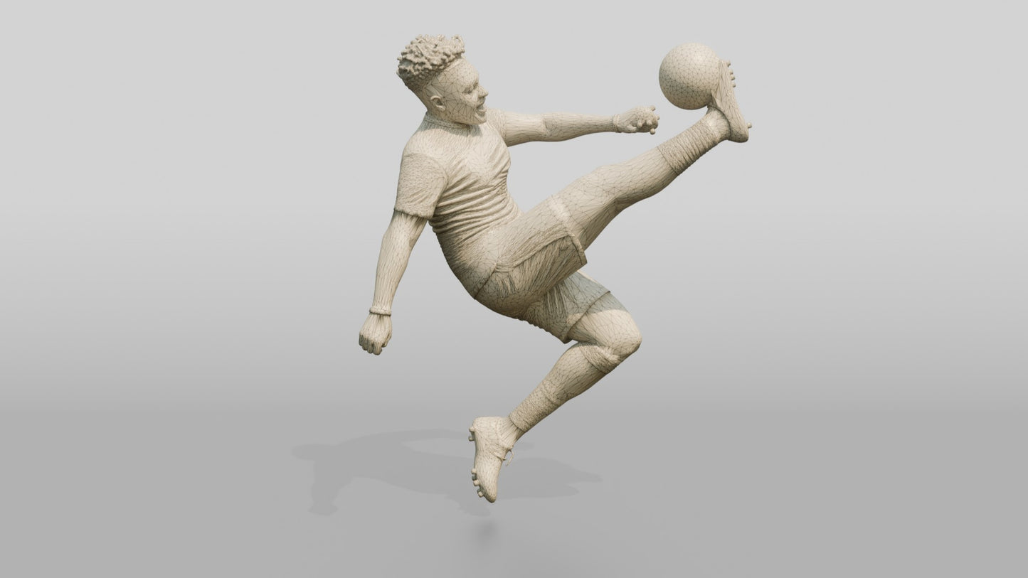 Soccer Player Side-Volley Shot