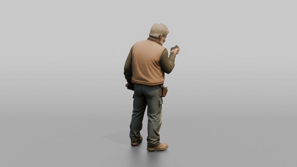 Farmer Inspecting Handful Of Freshly Plowed Rich Black