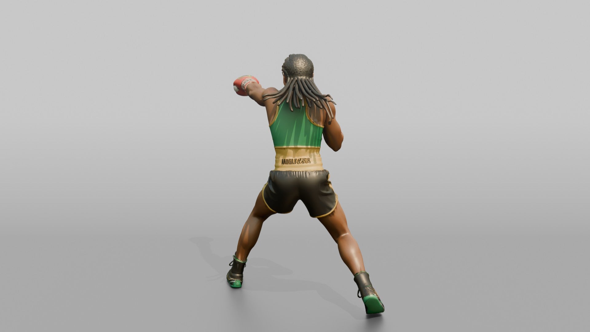 Boxer Explosive Straight Right Punch