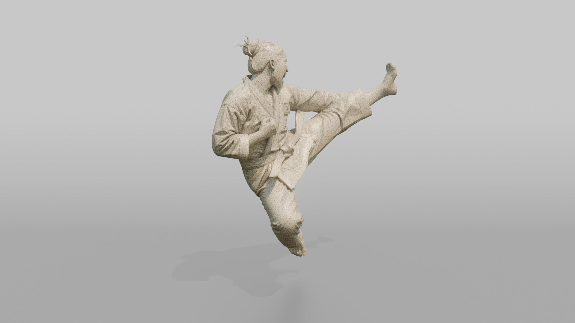 Karate Fighter Double Front Kick