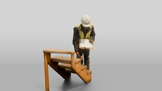 Construction Worker Woman 64 - 3D character model, view 1