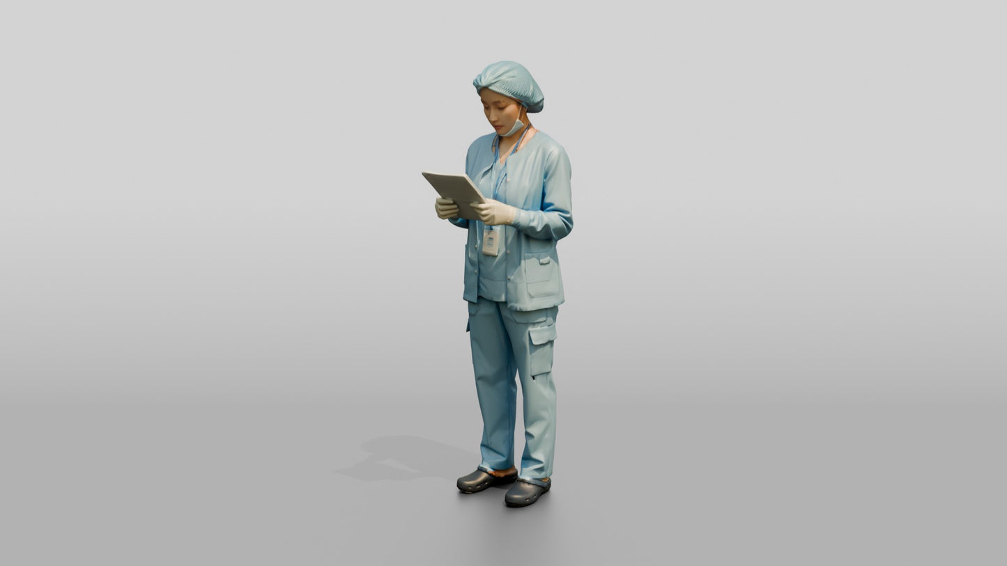 Young Southeast Asian Woman Doctor Reading
