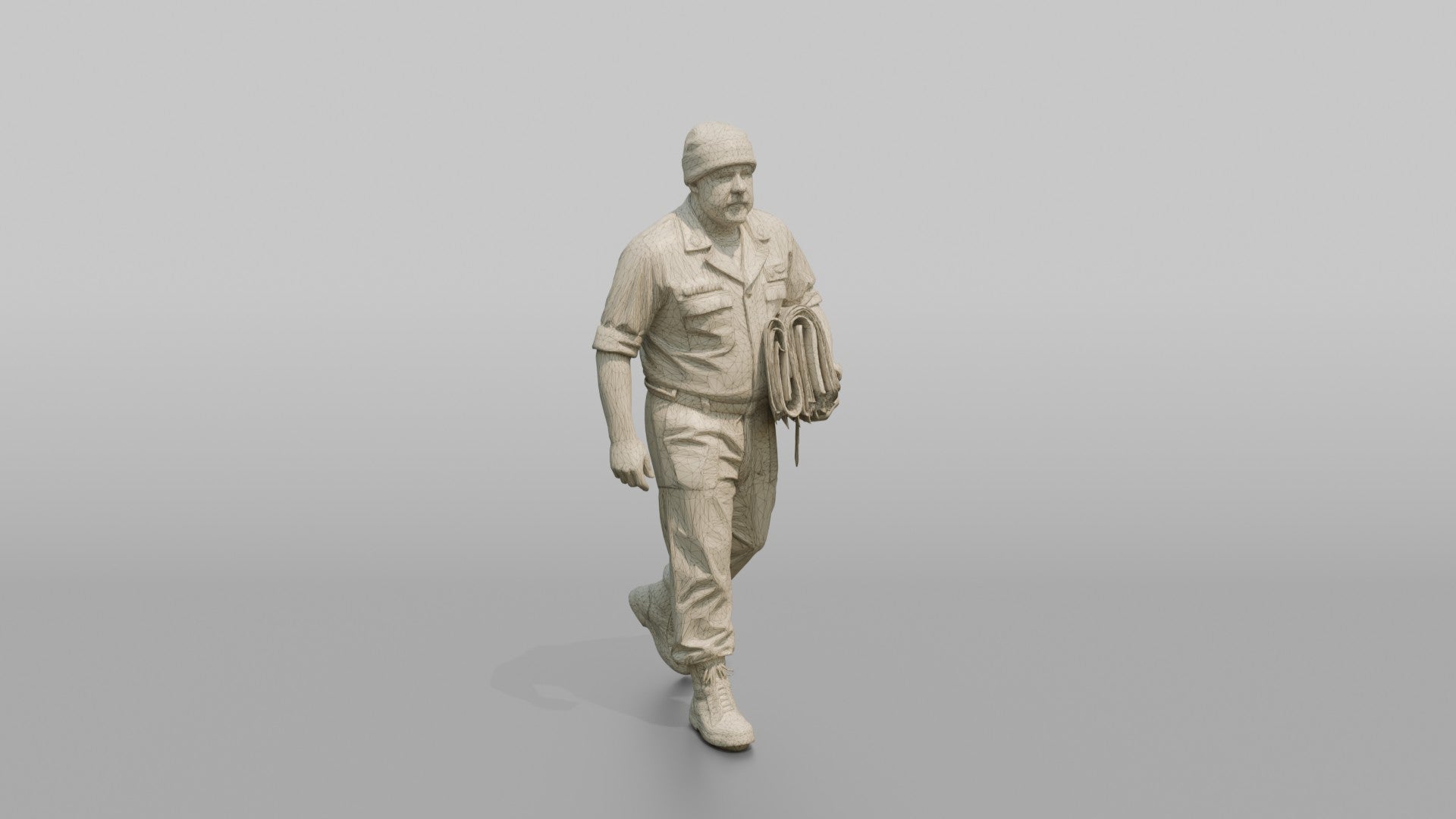 Quartermaster Carrying Navigation Charts Across the Bridge