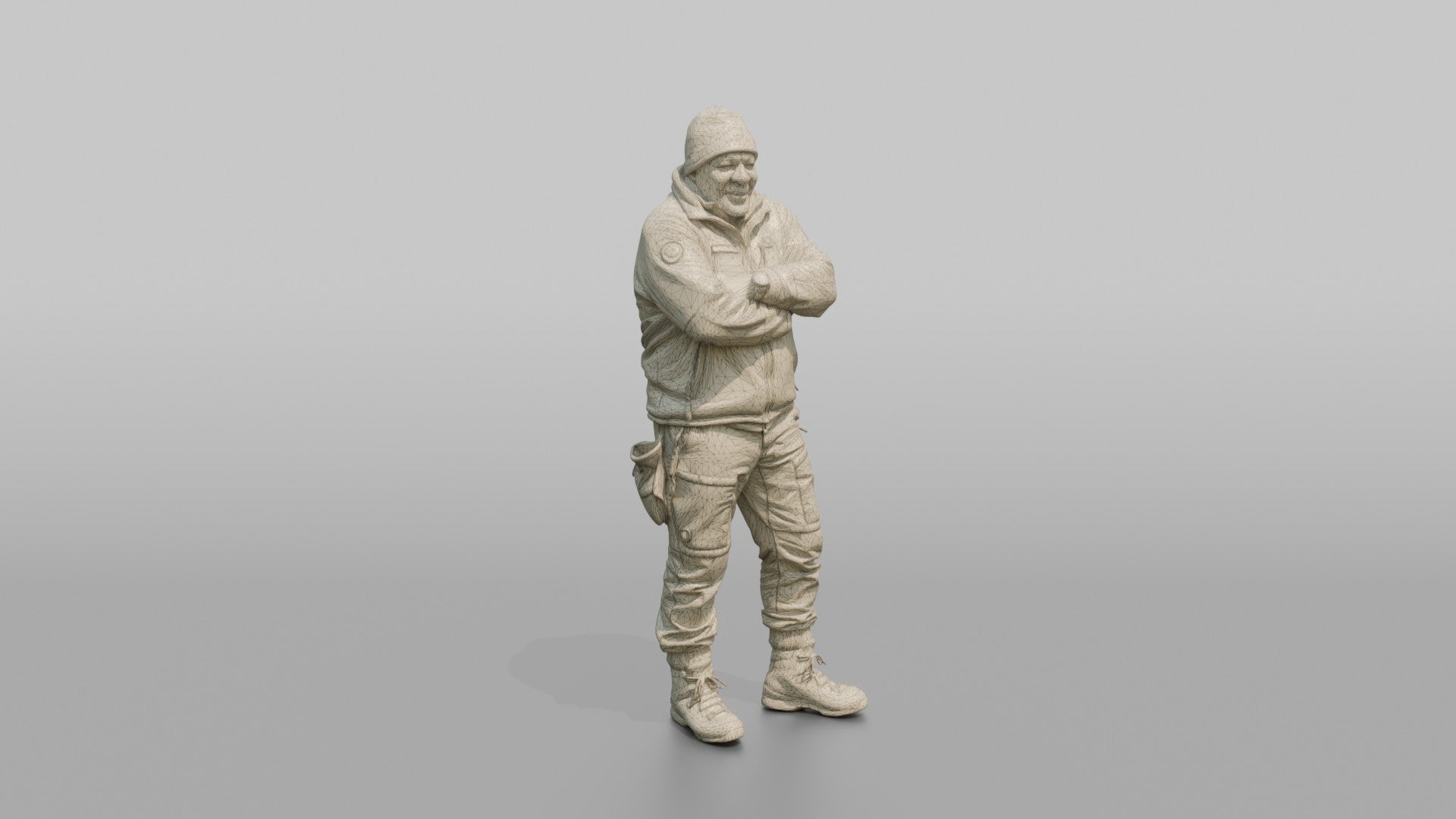 Expeditioner Standing with Arms Crossed
