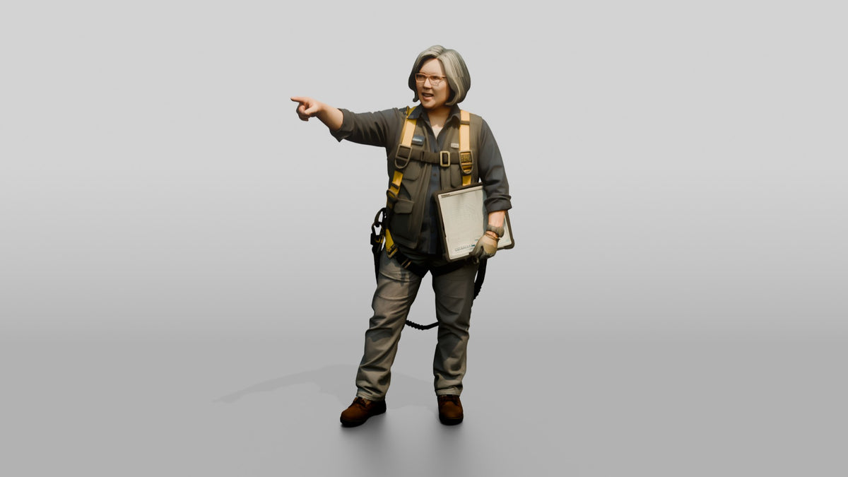 Construction Worker Woman 99 - 3D character model, view 5
