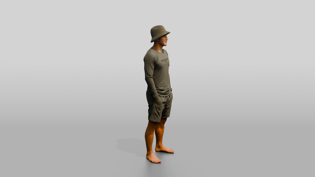 Man Standing With Hands in Pockets