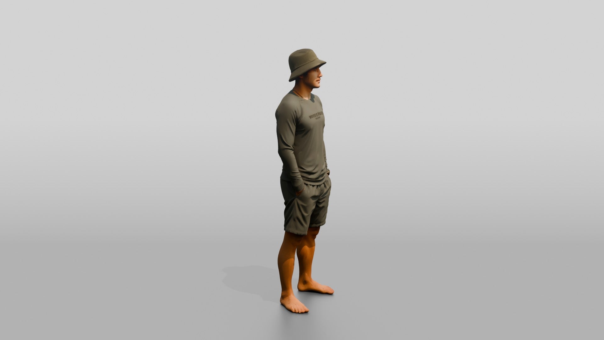 Man Standing With Hands in Pockets