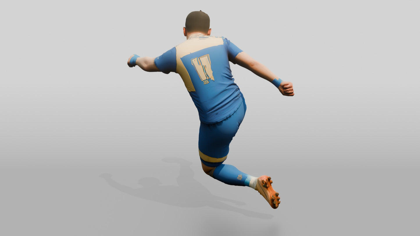 Soccer Player Side-Volley Kick