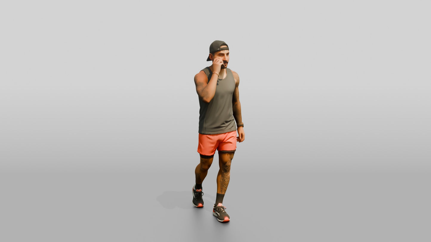 Latino Man in Performance Athletic Wear