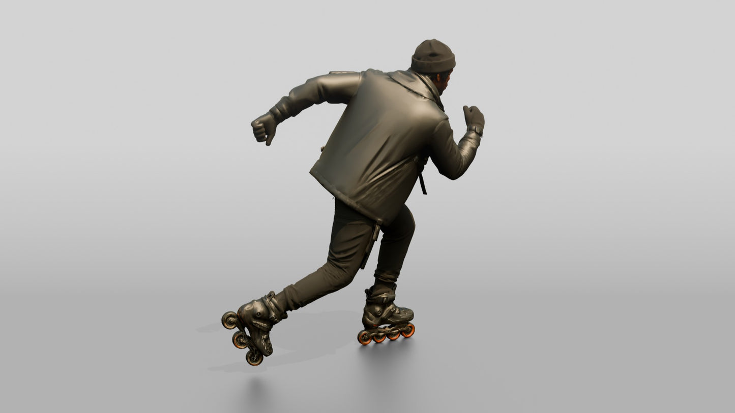 Inline Skater Man in Action